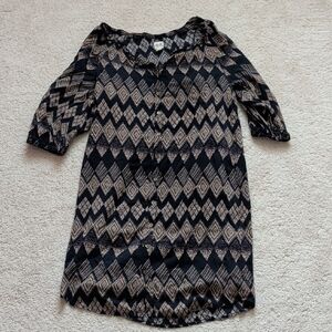 Anthropologie Edme & Esyllte Ikat Button Down Dress Size 6